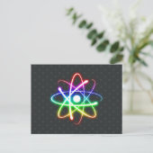 Kleurrijke gloed Atom - Briefkaart van groeten (Staand voorkant)