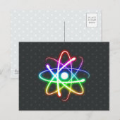 Kleurrijke gloed Atom - Briefkaart van groeten (Voorkant / Achterkant)