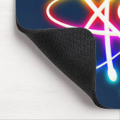 Kleurrijke gloed Atom - donkerblauw Muismat (Hoek)