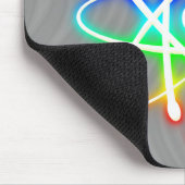 Kleurrijke gloed Atom - mousepad Muismat (Hoek)