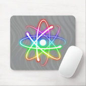 Kleurrijke gloed Atom - mousepad Muismat (Met muis)