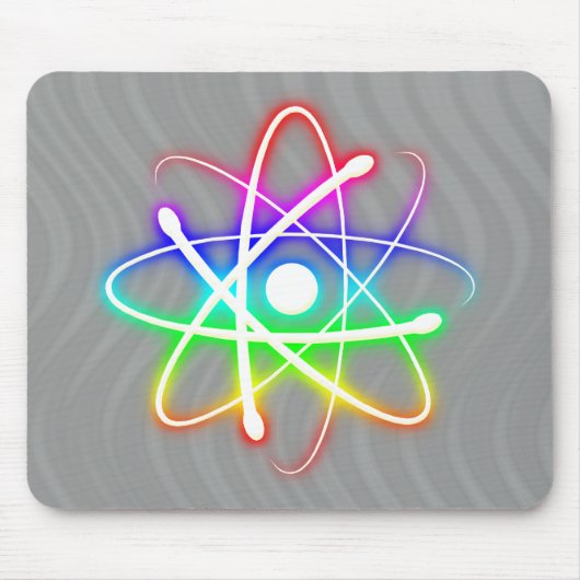 Kleurrijke gloed Atom - mousepad Muismat (Voorkant)