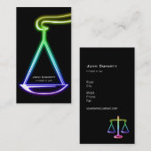 Kleurrijke gloed van rechtvaardigheid | Advocaat Visitekaartje (Voorkant / Achterkant)