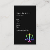 Kleurrijke gloed van rechtvaardigheid | Advocaat Visitekaartje (Achterkant)