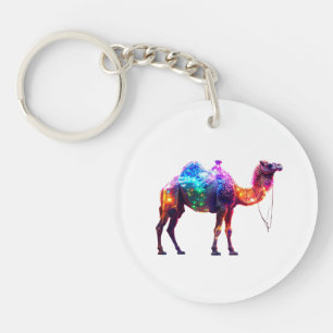 Kleurrijke gloeiende Camel Art Sleutelhanger