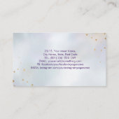 Kleurrijke gloeiende engel vleugels kaarten visitekaartje (Achterkant)