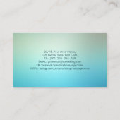 Kleurrijke gloeiende engelenvleugels visitekaartje (Achterkant)