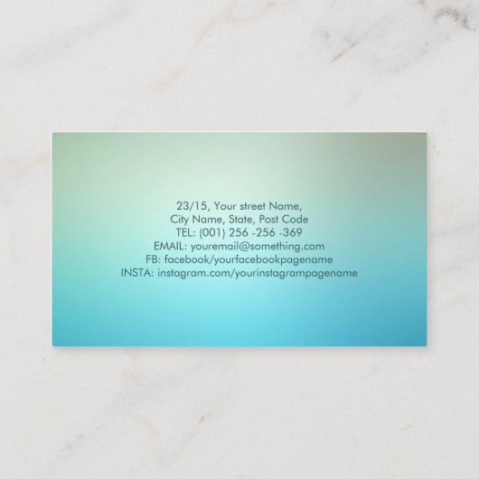 Kleurrijke gloeiende engelenvleugels visitekaartje (Achterkant)