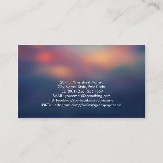 Kleurrijke gloeiende engelenvleugels visitekaartje (Achterkant)