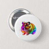 Kleurrijke gloeiende hamster kunst ronde button 5,7 cm (Voorkant /achterkant)