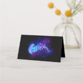 Kleurrijke gloeiende kwal afsprakenkaart (Achterkant)