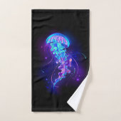 Kleurrijke gloeiende kwal bad handdoek (Handdoek)