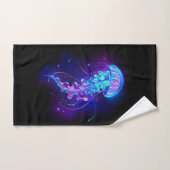 Kleurrijke gloeiende kwal bad handdoek (Handdoek)