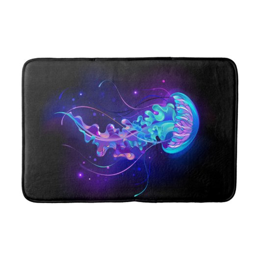 Kleurrijke gloeiende kwal badmat (Voorkant)