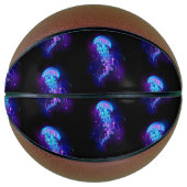 Kleurrijke gloeiende kwal basketbal (Voorkant)