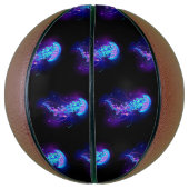 Kleurrijke gloeiende kwal basketbal (Verticaal)