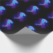 Kleurrijke gloeiende kwal cadeaupapier (Hoek)