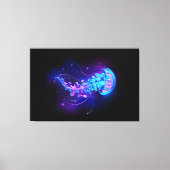 Kleurrijke gloeiende kwal canvas afdruk (Voorkant)