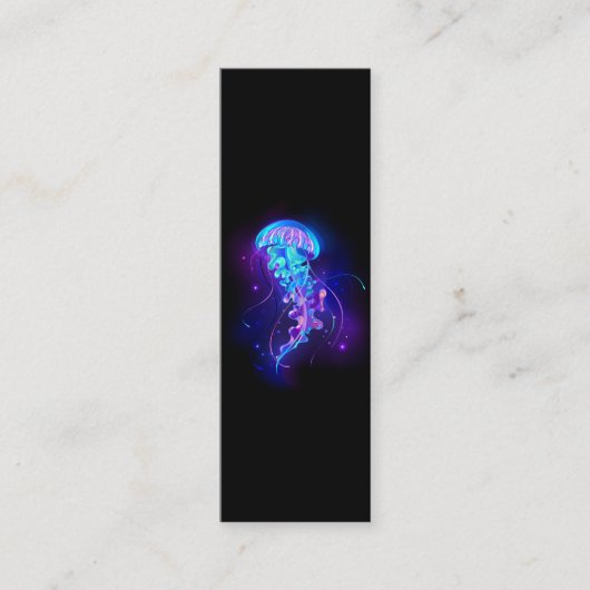 Kleurrijke gloeiende kwal contactkaartje (Voorkant)
