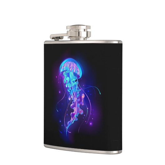 Kleurrijke gloeiende kwal heupfles (Links)