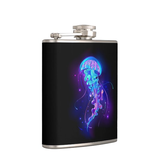 Kleurrijke gloeiende kwal heupfles (Rechts)