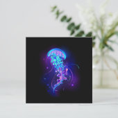 Kleurrijke gloeiende kwal kaart (Staand voorkant)