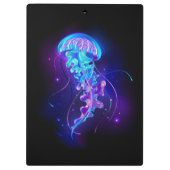 Kleurrijke gloeiende kwal klembord (Achterkant)