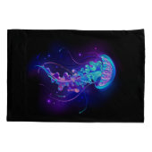 Kleurrijke gloeiende kwal kussensloop (Achterkant)