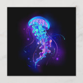 Kleurrijke gloeiende kwal menu (Voorkant)