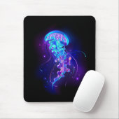 Kleurrijke gloeiende kwal muismat (Met muis)