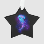 Kleurrijke gloeiende kwal ornament (achterkant)