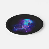 Kleurrijke gloeiende kwal papieren bordje (Gekanteld)