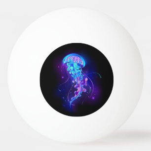 Kleurrijke gloeiende kwal pingpongbal