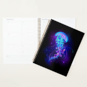 Kleurrijke gloeiende kwal planner (Display)