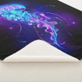 Kleurrijke gloeiende kwal sherpa deken (3/4)