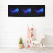 Kleurrijke gloeiende kwal spandoek (Insitu)