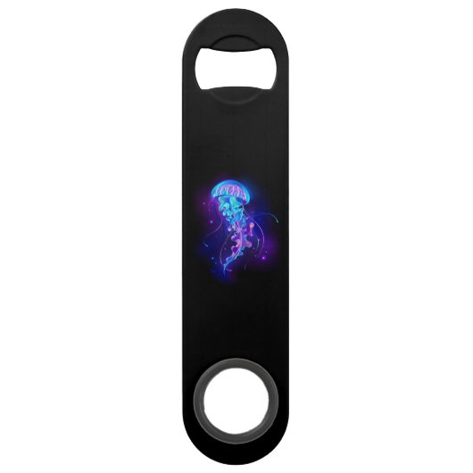 Kleurrijke gloeiende kwal speed flessenopener (Achterkant)