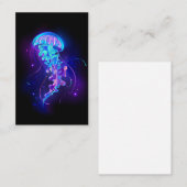 Kleurrijke gloeiende kwal visitekaartje (Voorkant / Achterkant)