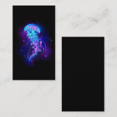 Kleurrijke gloeiende kwal visitekaartje (Voorkant / Achterkant)