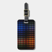 Kleurrijke gloeiende lichten bagagelabel (Voorkant verticaal)