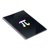 Kleurrijke gloeiende pi notitieboek (Rechterzijde)