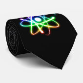 Kleurrijke gloeiingsatomen | Nerd Stropdas (Opgerold)
