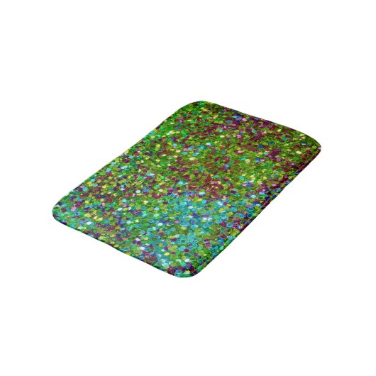 Kleurrijke Glow Glitter Badmat (Gekanteld)