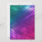 Kleurrijke Glow Neon 21e Verjaardagsfeestje Kaart (Achterkant)