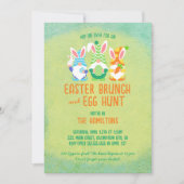 Kleurrijke Gnome Pasen Brunch en Egg Hunt Kaart (Voorkant)