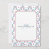 Kleurrijke Gnome Retro verjaardagsuitnodiging Kaart (Achterkant)