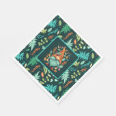 Kleurrijke gnoom en vallende bladeren servet (Hoek)