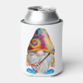 Kleurrijke Gnoom Gitaar Speler op een Blikjeskoeler (Blikje Voorkant)