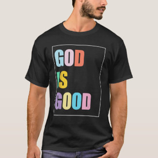 Kleurrijke God is goed T-shirt