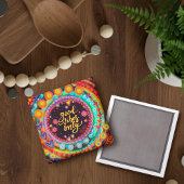 Kleurrijke goede vibes alleen inspiratie aanmoedig magneet